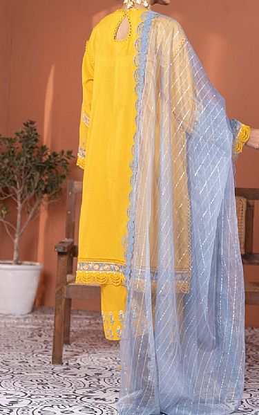 Alkaram Golden Yellow Lawn Suit | Pakistani Lawn Dress in USA- Image 2