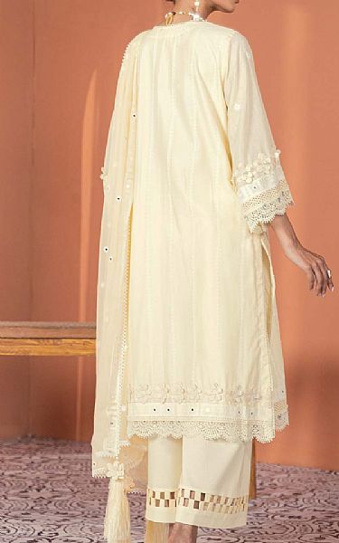 Alkaram Ivory Lawn Suit | Pakistani Lawn Dress in USA- Image 2