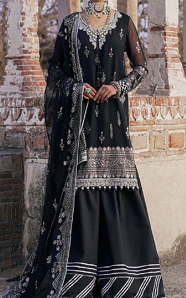 Alkaram Black Chiffon Suit | Pakistani Lawn Suits-Image 1