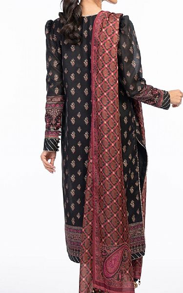 Alkaram Black Cotton Suit | Pakistani Lawn Suits-Image 2