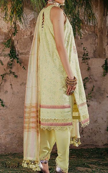 Alkaram Cream Slub Suit | Pakistani Lawn Dress in USA- Image 2