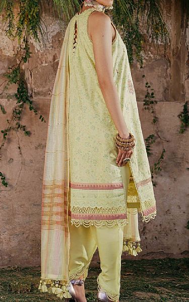 Alkaram Cream Slub Suit | Pakistani Lawn Suits- Image 2