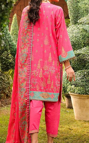 Alkaram Hot Pink Slub Suit (2 Pcs) | Pakistani Lawn Suits- Image 2