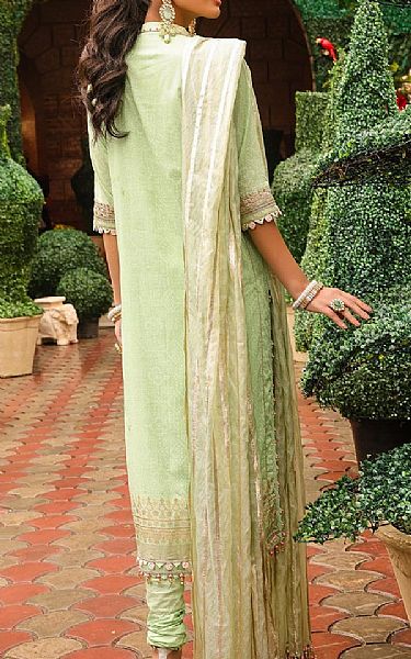 Alkaram Light Green Slub Suit | Pakistani Lawn Suits- Image 2