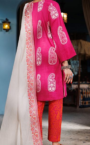 Almirah Cerise Pink Dobby Suit | Pakistani Winter Dresses in USA- Image 2