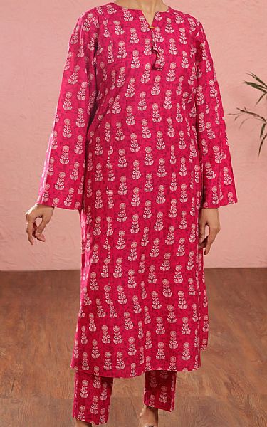 Almirah Raspberry Cambric Suit (2 pcs) | Pakistani Winter Dresses in USA- Image 1
