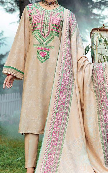 Almirah Ivory Yarn Dyed Suit | Pakistani Winter Dresses- Image 1