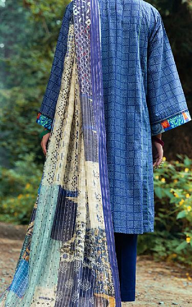 Almirah Navy Blue Cambric Suit | Pakistani Winter Dresses- Image 2