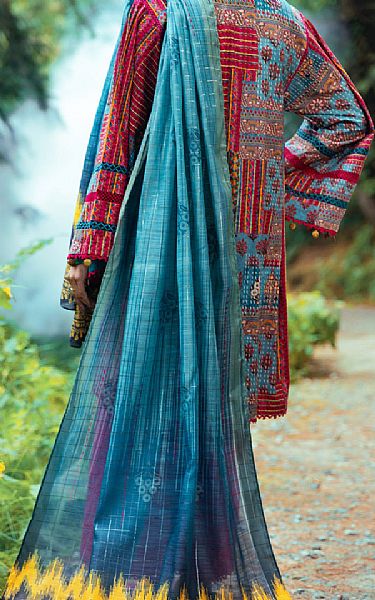 Almirah Fuchsia Cambric Suit | Pakistani Winter Dresses- Image 2