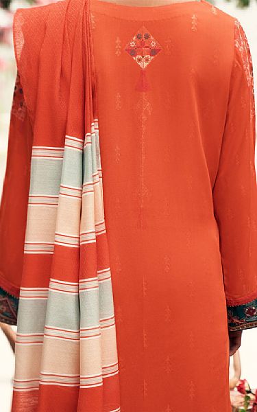 Almirah Orange Yarn Dyed Suit | Pakistani Winter Dresses- Image 2