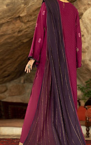 Almirah Crimson Yarn Dyed Suit | Pakistani Winter Dresses- Image 2