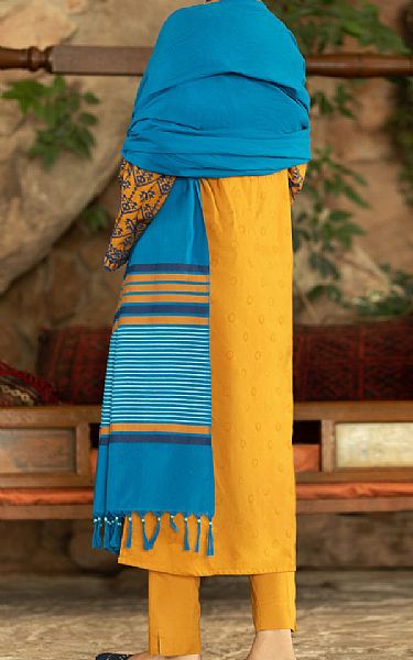 Almirah Mustard Yarn Dyed Suit | Pakistani Winter Dresses- Image 2