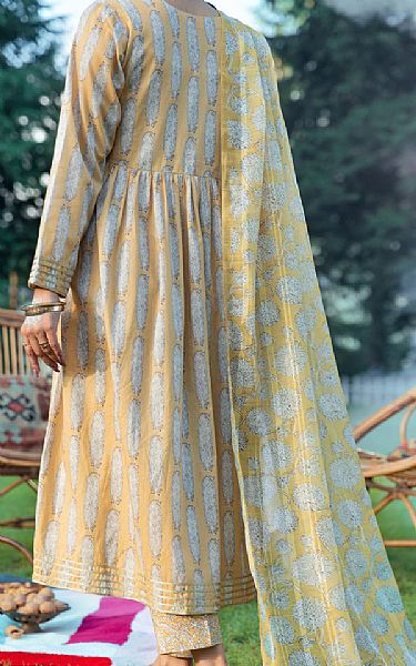 Almirah Sand Gold Cambric Suit | Pakistani Winter Dresses- Image 2