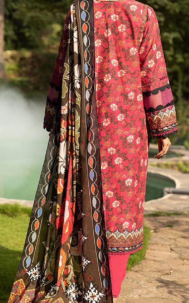 Almirah Pastel Red Cambric Suit (2 Pcs) | Pakistani Winter Dresses- Image 2