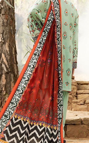 Almirah Mint Green Cambric Suit (2 Pcs) | Pakistani Winter Dresses- Image 2