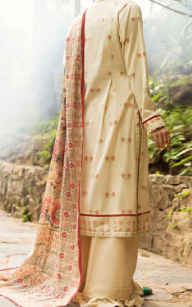 Almirah Cream Cambric Suit (2 Pcs) | Pakistani Winter Dresses- Image 2