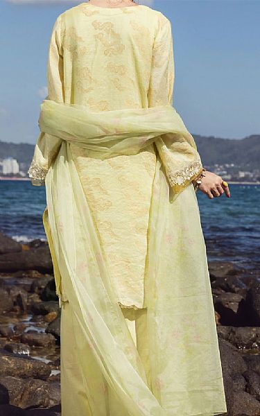Almirah Cream Jacquard Suit | Pakistani Dresses in USA- Image 2
