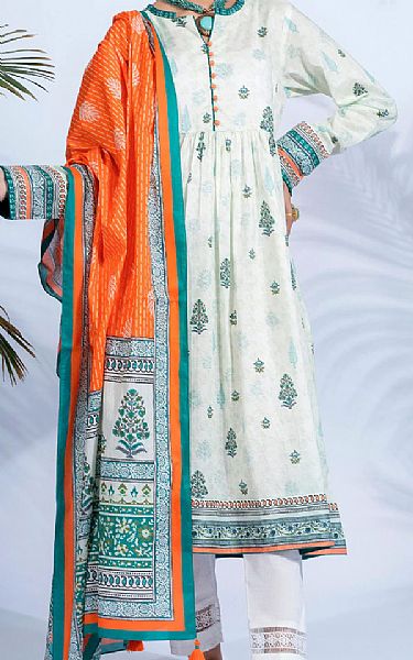 Almirah Off-white Lawn Suit (2 Pcs) | Pakistani Dresses in USA- Image 1
