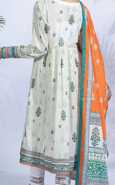 Almirah Off-white Lawn Suit (2 Pcs) | Pakistani Dresses in USA- Image 2