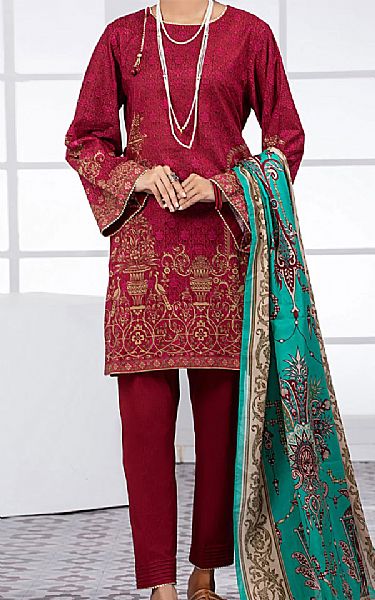 Almirah Scarlet Lawn Suit | Pakistani Dresses in USA- Image 1