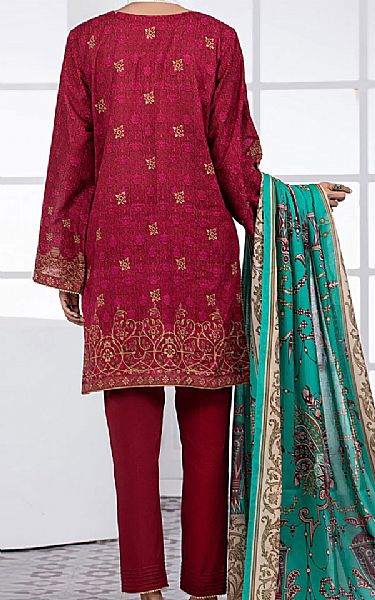 Almirah Scarlet Lawn Suit | Pakistani Dresses in USA- Image 2