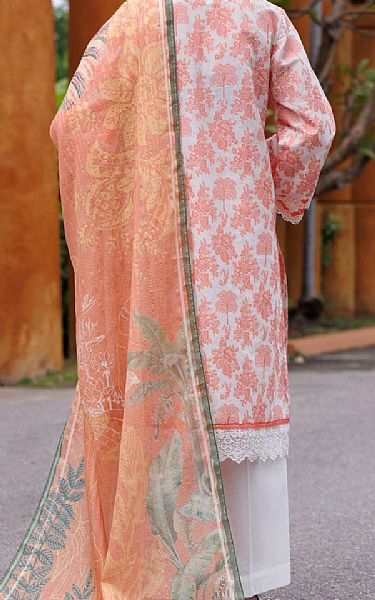 Almirah Off White/Peach Jacquard Suit | Pakistani Winter Dresses in USA- Image 2