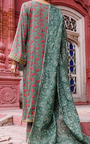 Almirah Sage Green Maple Silk Suit | Pakistani Winter Dresses in USA- Image 2