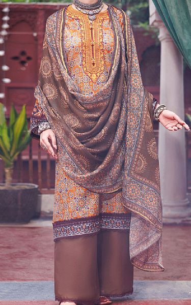 Almirah Mustard Cambric Suit | Pakistani Winter Dresses in USA- Image 2