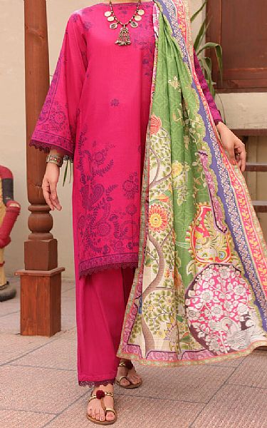 Almirah Fuchsia Lawn Suit | Pakistani Lawn Suits- Image 1