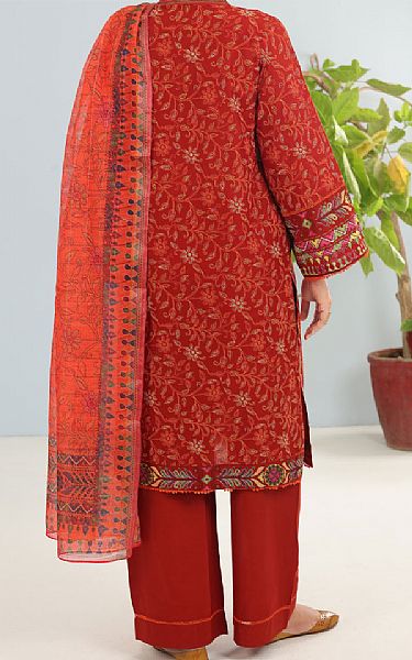 Almirah Rust Lawn Suit | Pakistani Lawn Dress in USA- Image 2