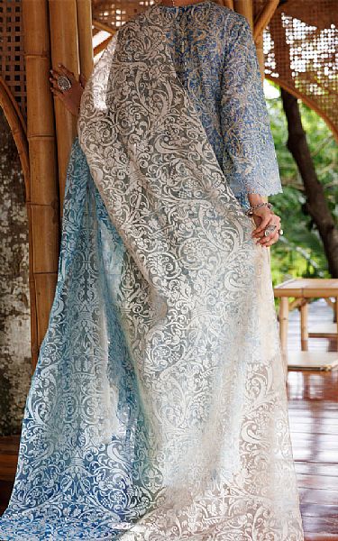 Almirah White/Blue Lawn Suit | Pakistani Lawn Dress in USA- Image 2