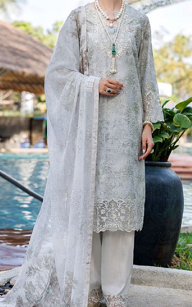 Almirah Light Grey Lawn Suit | Pakistani Lawn Dress in USA- Image 1