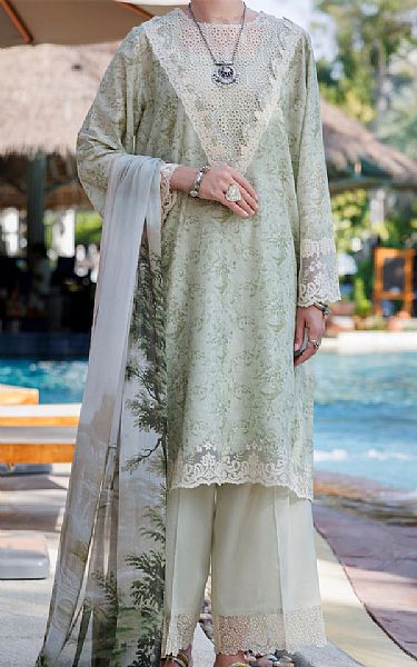 Almirah Light Green Lawn Suit | Pakistani Lawn Dress in USA- Image 1