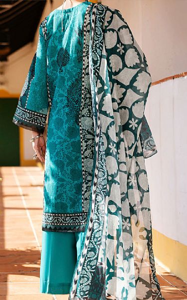 Almirah Teal Lawn Suit | Pakistani Lawn Dress in USA- Image 2