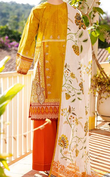 Almirah Mustard Lawn Suit | Pakistani Lawn Dress in USA- Image 2