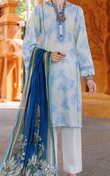Almirah Sky Blue Lawn Suit | Pakistani Lawn Dress in USA- Image 1