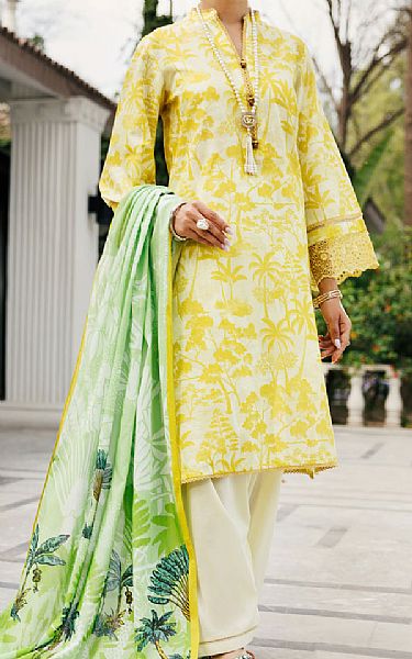 Almirah Lime Lawn Suit | Pakistani Lawn Dress in USA- Image 1