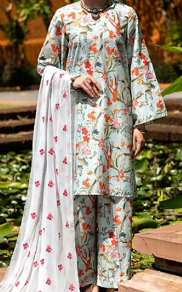 Almirah Light Turquoise Lawn Suit | Pakistani Lawn Dress in USA- Image 1