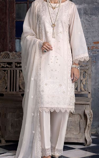 Almirah White Lawn Suit | Pakistani Lawn Dress in USA- Image 1
