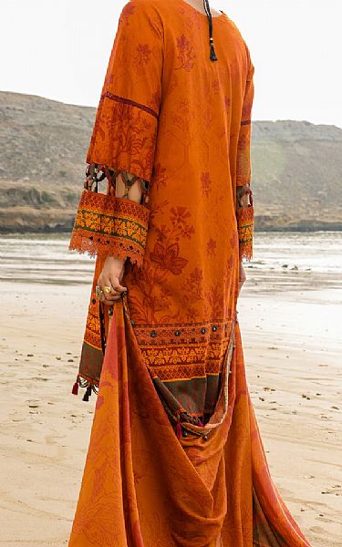 Almirah Orange Lawn Suit | Pakistani Lawn Dress in USA- Image 2