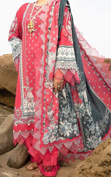 Almirah Solid Pink Lawn Suit | Pakistani Lawn Dress in USA- Image 1
