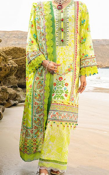 Almirah Lime Green Lawn Suit | Pakistani Lawn Dress in USA- Image 1