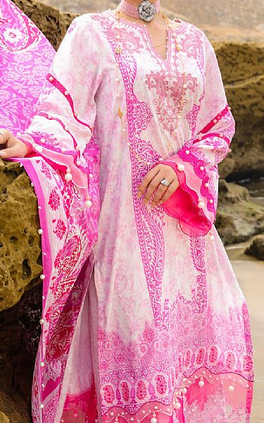 Almirah White/Pink Lawn Suit | Pakistani Lawn Dress in USA- Image 2
