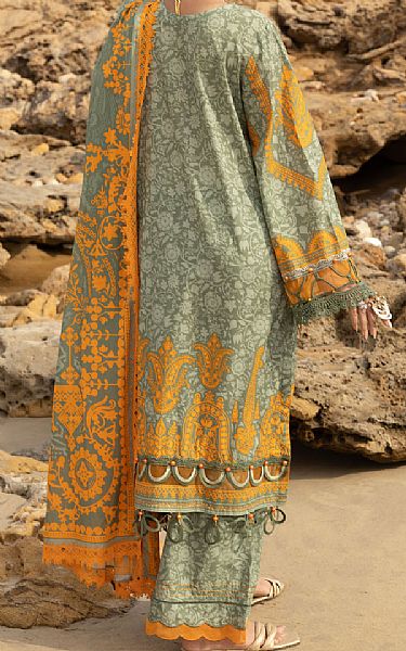 Almirah Green Lawn Suit | Pakistani Lawn Dress in USA- Image 2