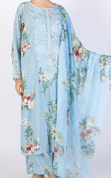 Almirah Baby Blue Lawn Suit | Pakistani Lawn Dress in USA- Image 1