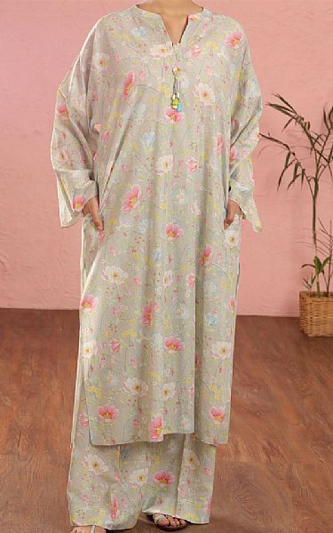 Almirah Ivory Cambric Suit (2 Pcs) | Pakistani Lawn Dress in USA- Image 1