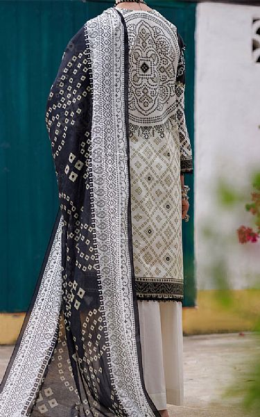 Almirah Off-white Lawn Suit (2 Pcs) | Pakistani Lawn Dress in USA- Image 2