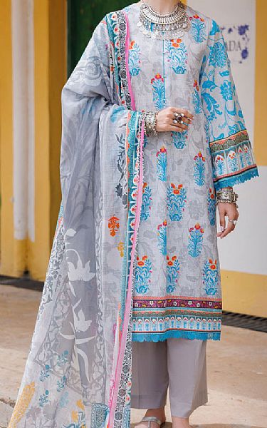 Almirah Grey Lawn Suit (2 Pcs) | Pakistani Lawn Dress in USA- Image 1