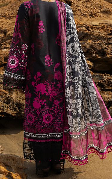 Almirah Black/Magenta Lawn Suit (2 Pcs) | Pakistani Lawn Dress in USA- Image 2