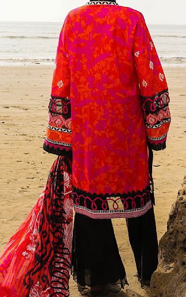 Almirah Red/Black Lawn Suit (2 Pcs) | Pakistani Lawn Dress in USA- Image 2